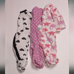 3 Fleece Newborn sleepers